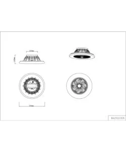 VENTILATORE DA SOFFITTO "STRALSUND" NERO CON LED INCLUSO Ø50 CM, 30W